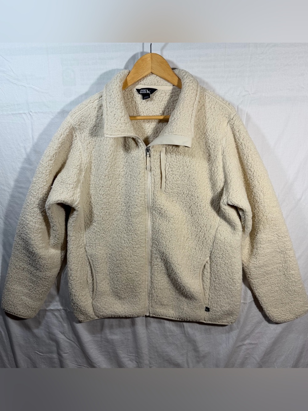 Eddie Bauer Women’s Cream Sherpa Full-Zip Jacket
